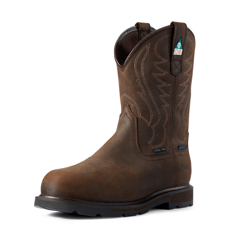 Ariat Arbeitsschuhe Herren - Groundbreaker Csa Waterproof Steel Toe DunkelBraun ( PGRFN-6304 )